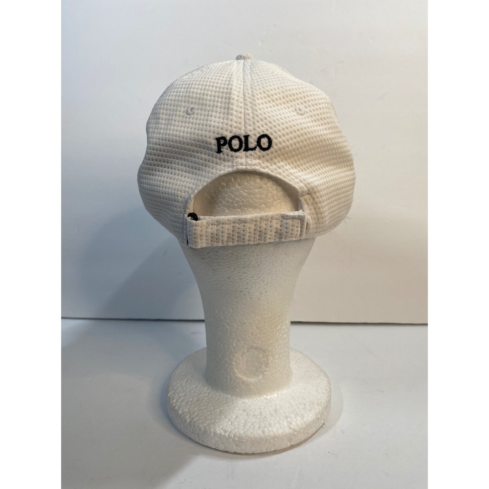 Polo Ralph Lauren Baseball Cap Mens OS White Textured Performance Hat Preppy - Picture 5 of 8